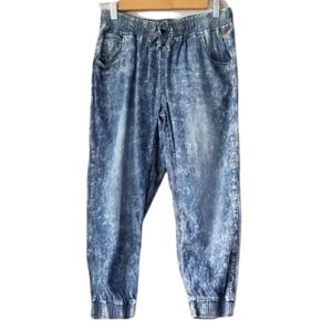 Indigo Rein Joggers Cotton Cropped Ankles